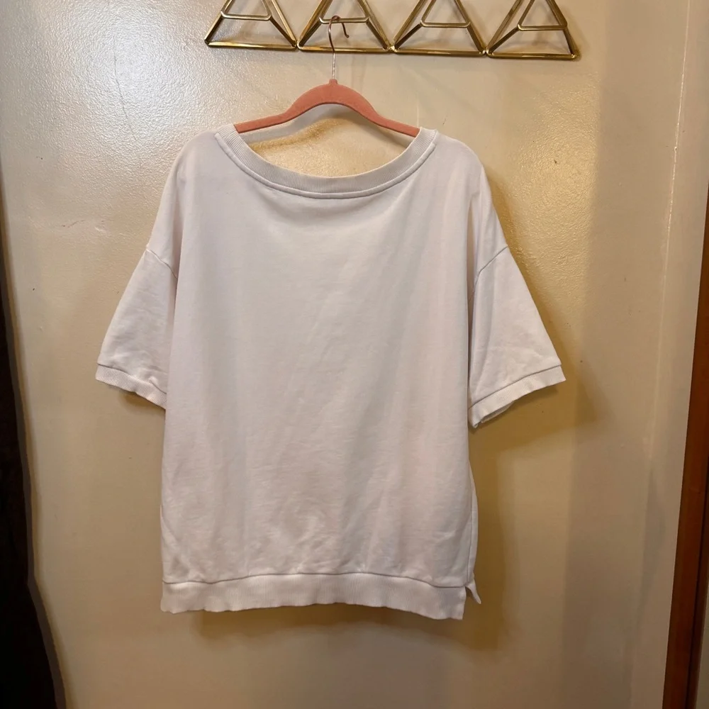 Vintage Grail ESPRIT Short Sleeve Sweatshirt with Kangaroo Pockets - Medium - Picture 5 of 5